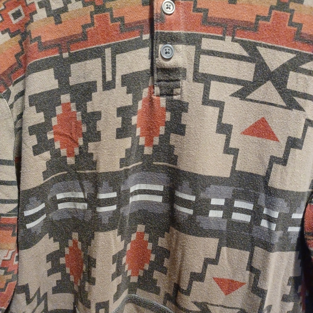 Quicksilver Native Pattern Lightweight Hoodie Lon… - image 2